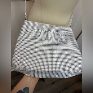 Vintage White Mesh Crossbody Purse